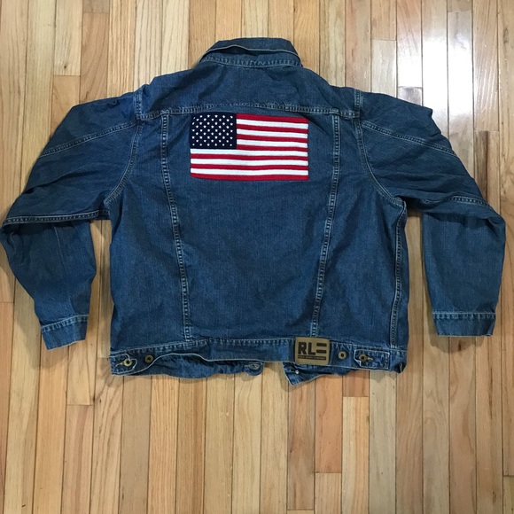Polo Ralph Lauren Denim Flag Jacket XL - Picture 5 of 6